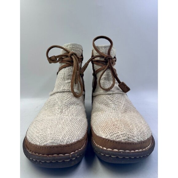 UGG Australia Women Ladies Jute Tie Up Faux Fur Insulated Low Ankle Boots Sz 9 - Picture 2 of 8